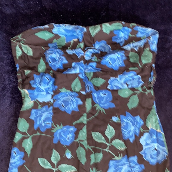 Strapless printed Mini Dress - Picture 3 of 5